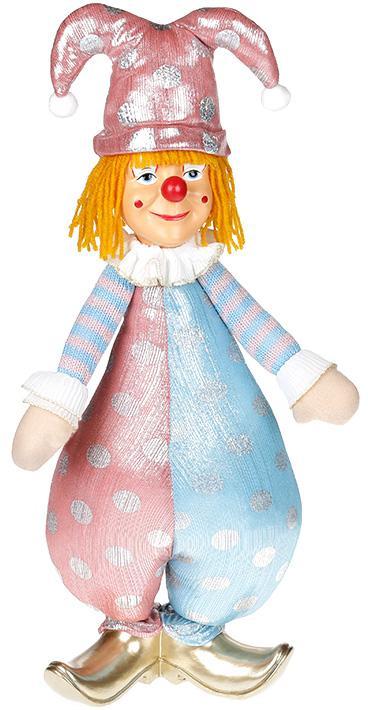 М'яка іграшка «Клоун Тіффані» 22х14х47 см, рожевий із блакитним