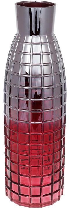 Ваза декоративна Ancient Glass Топаз Ø 15х49 см, червоне скло
