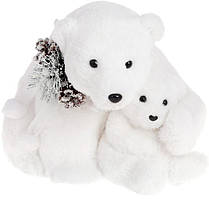 Декоративна іграшка "Білі Ведмедики" 33 см
