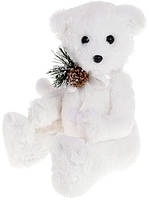 Декоративна іграшка "Білий Ведмедик" 23 см