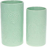 Ваза "М'ятна Троянда" 12.1х12х21.9 см керамічна м'ятна, фото 2