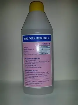 Кислота мурашина реактивна ГОСТ 5848-73 марка "ч" 90%, 1кг