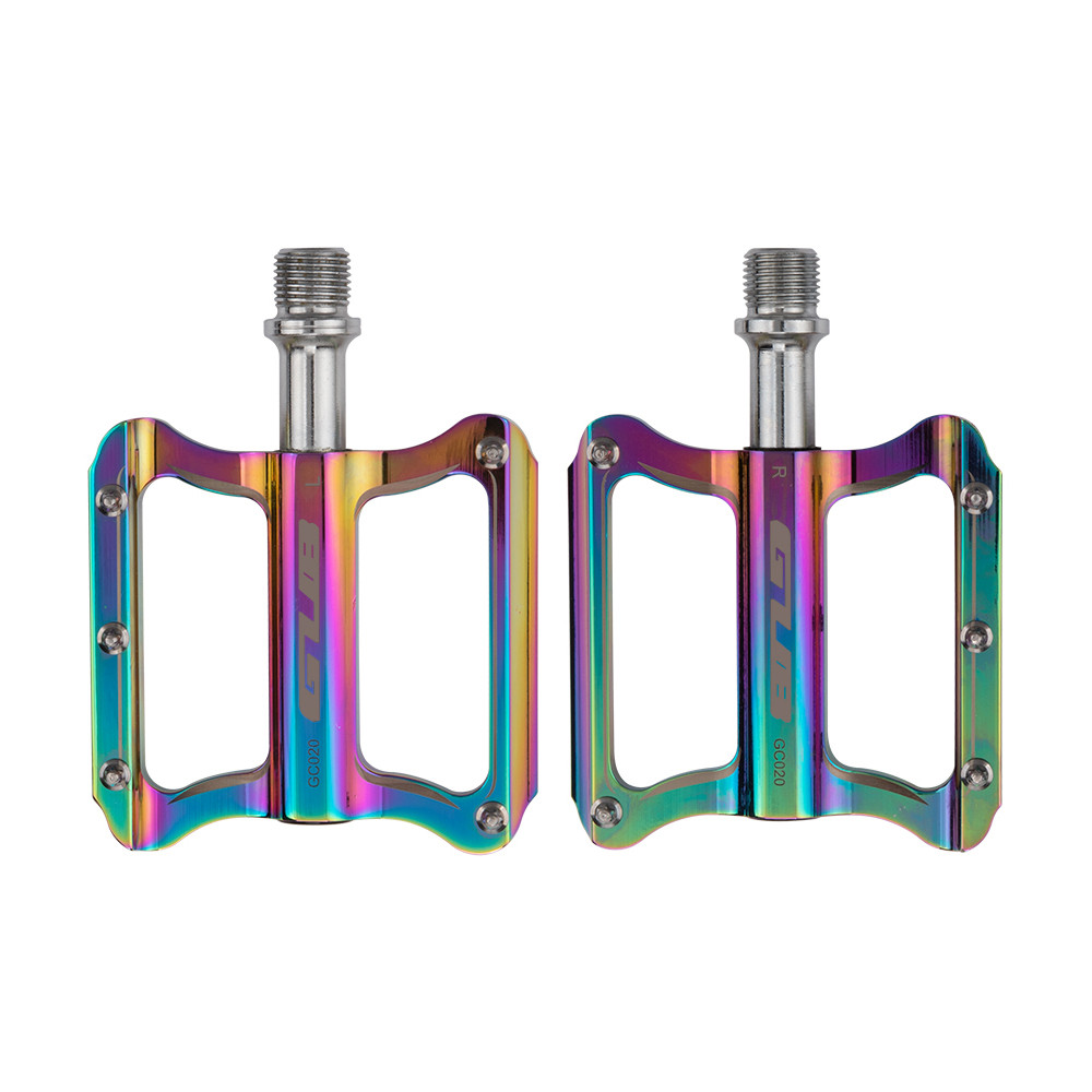 Педалі для велосипеда на промах GUB GC020 алюмінієві (Oil Slick)