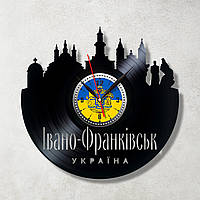 Місто Івано-Франківськ Годинник на стіну Вініловий годинник Міста України Український сувенір Годинники настінні