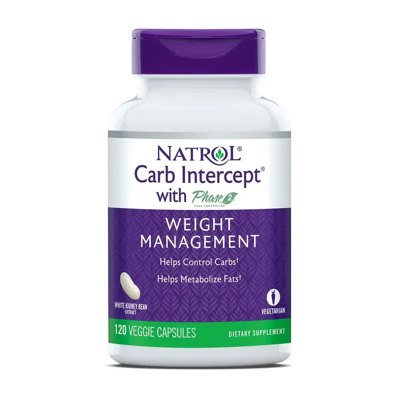 Екстракт білої фасолі Natrol Carb Intercept with Phase 2 120 veg caps