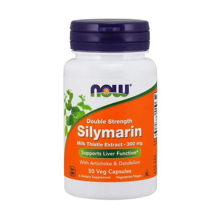 Силимарин (расторопша) NOW Silymarin Milk Thistle Extract 300 mg 50 veg caps