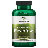 Пиретрум девичий / Full Spectrum Feverfew 380 mg 100 Capsules Swanson USA