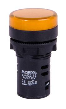Арматура світлосигнальна e.ad22.12.yellow Ø22мм 12В АС/DC жовта