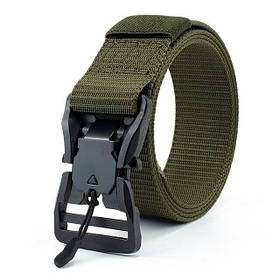 Ремінь тактичний Assault Belt AB-M16 з магнітною пряжкою 125 см Зелений (3_00342)