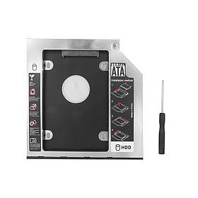 Кишеня для встановлення додаткового жорсткого диска HDD SATA у відсік DVD 9.5 мм (3_00422)