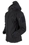 Чоловіча куртка тактична Eagle JA-01 Soft Shell з флісом Чорна XXXL (3_02166), фото 4
