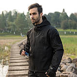 Чоловіча куртка тактична Eagle JA-01 Soft Shell з флісом Чорна XXXL (3_02166), фото 6