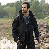 Чоловіча куртка тактична Eagle JA-01 Soft Shell з флісом Чорна XXXL (3_02166), фото 7