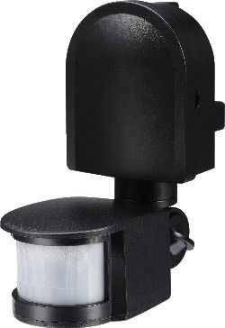 Датчик руху інфрачервонийe.sensor.pir.10F.black(чорний), 180°, IP44, фото 1