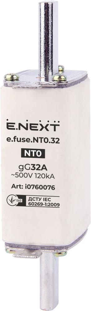 Запобіжник плавкий e.fuse.NT0.32, габарит 0, 32А, фото 1