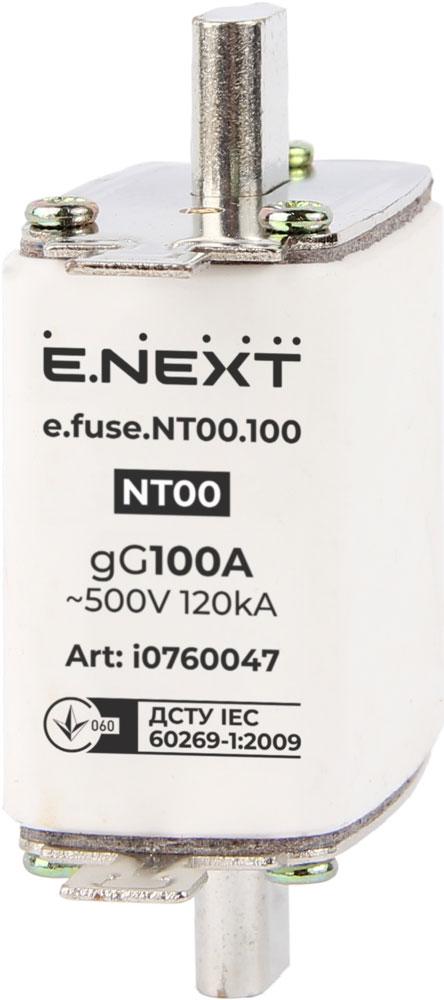 Запобіжник плавкий e.fuse.NT00.100, габарит 00, 100А