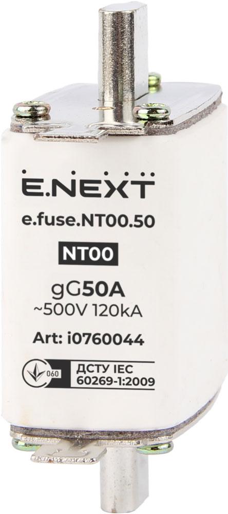 Запобіжник плавкий e.fuse.NT00.50, габарит 00, 50А, фото 1