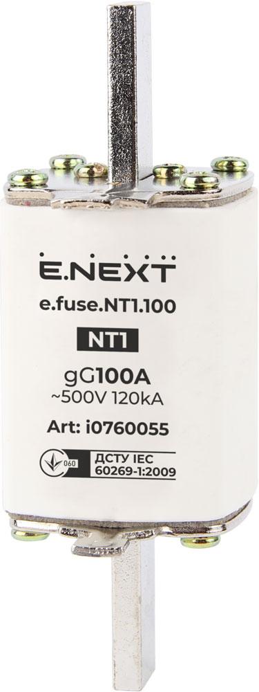 Запобіжник плавкий e.fuse.NT1.100, габарит 1, 100А