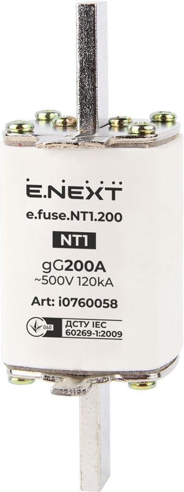 Запобіжник плавкий e.fuse.NT1.200, габарит 1, 200А