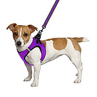Шлейка для собак средних и мелких пород шлея мягкая Mesh Vest фиолетовая