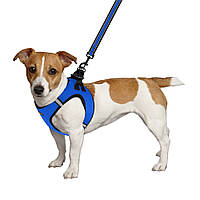 Шлейка для собак средних и мелких пород шлея мягкая Mesh Vest синяя