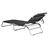 Ліжко розкладне Bo-Camp Sun Lounger 3 Positions Anthracite (1304480), фото 4