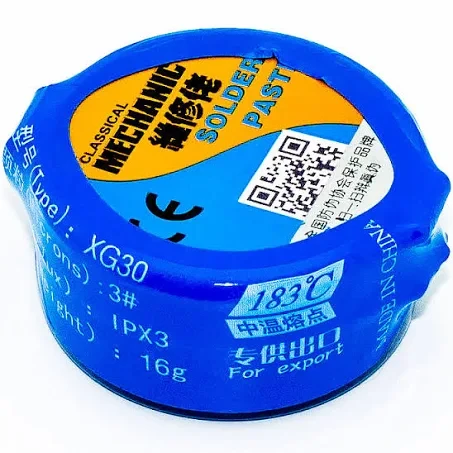 Паяльна паста з безвідмивальним флюсом XG-30 Mechanic 16 г