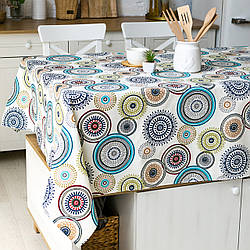 Скатертина з тефлоновим покриттям "Кола блакитні" 1.2м х 1.8м