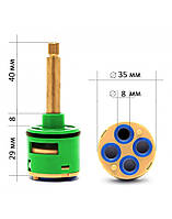Керамічний картридж для змішувача душових кабін та гідробоксів 4 режиму діаметр 35мм L 40мм Rolli 35/4/40