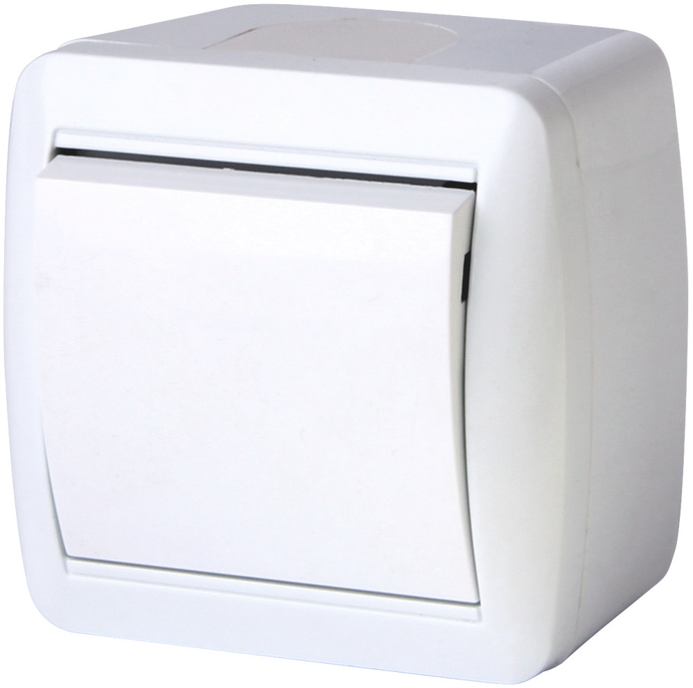 Вимикач одноклавішний e.aqua.1111.gr для зовнішнього монтажу, IP44, фото 1