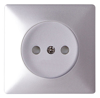 Панель e.lux.12211L.pn.aluminium до розетки без з/к "алюміній", фото 1