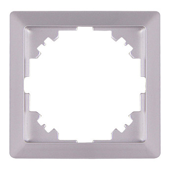 Рамка e.lux.10024L.1.fr.aluminium 1-містна, "алюміній", фото 1