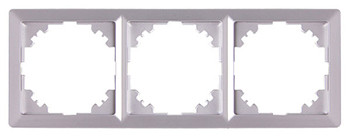 Рамка e.lux.10064L.3.fr.aluminium 3-містна, "алюміній", фото 1