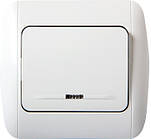 Вимикач e.install.stand.811L+f.cer одноклавішний з підсвіткою з рамкою