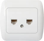 Розетка e.install.stand.819С2 комп'ютерна подвійна