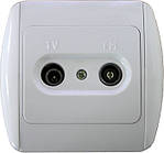 Розетка e.install.stand.815TM TV+радіо з рамкою