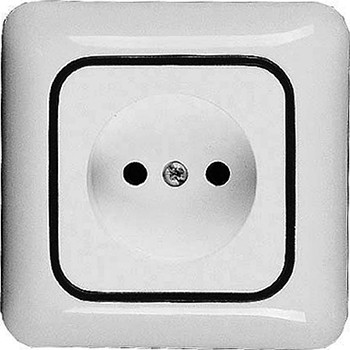 Розетка без з/к, зовнішній монтаж, 220В, фото 1