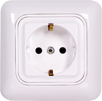 Розетка з з/к, 220В S, 16А  2P+Z, фото 1