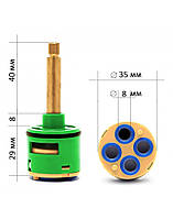 Керамический картридж для смесителя душевых кабин и гидробоксов 4 режима диаметр 35мм L 37мм Rolli 35/4/37