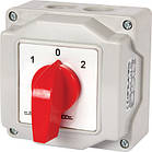 Пакетний перемикач LK16/2.211-ОВ/45 в корпусі, 3p, 0-1, 16А, IP44