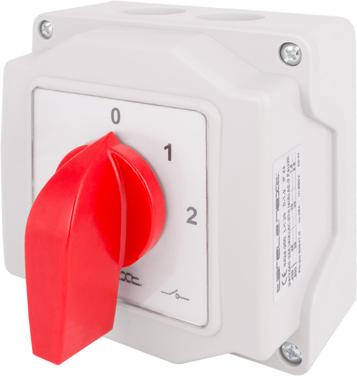 Пакетний перемикач LK25/4.322-ОВ/45 в корпусі, 0-1-2, 25А, IP44