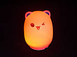 Нічний світильник силіконовий Котик Light Cat c акумулятором, фото 8