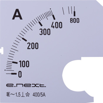 Шкала до амперметра щитового e.meter72.a400.scale АС 400A 72x72м, фото 1