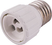 Перехідник e.lamp adapter.Е27/GU10.white, з патрону Е27 на GU10, пластиковий