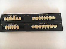Зуби з синтетичних полімерів Кайлі, Китай 1*28 компл. (кольори А2, А3, моделі в асортименті)