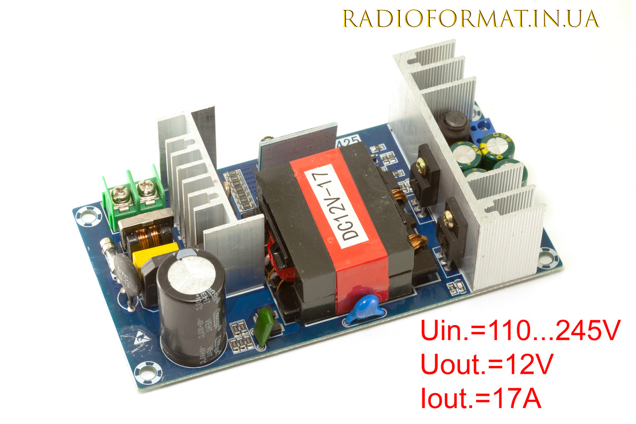 Блок Питания 12V 17A 200W Открытого Типа, ПЛАТА — Купить Недорого на ...