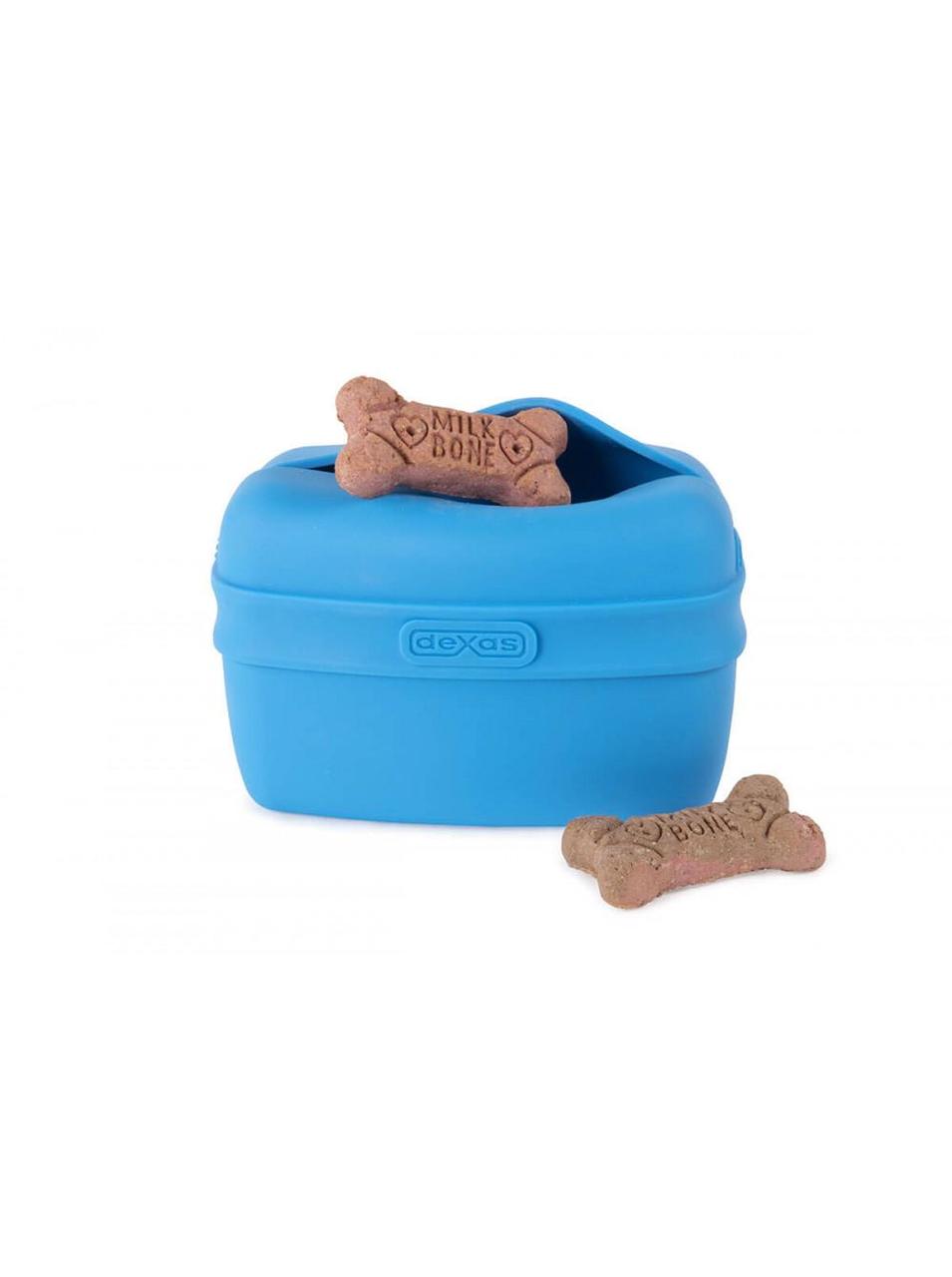 Сумка під ласощі для собак Dexas Pooch Pouch силіконова з кліпсою на пояс Блакитний (PW6002194)