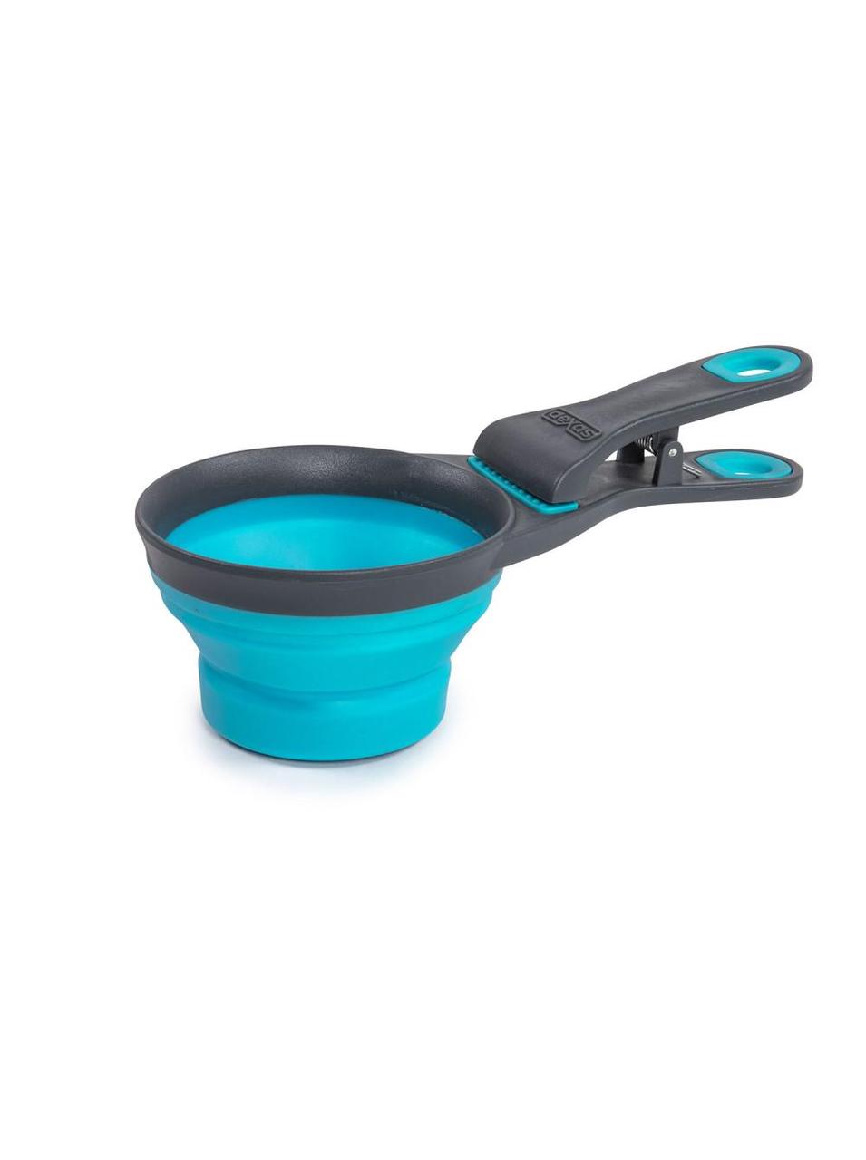 Мірна склянка для корму Dexas Collapsible KlipScoop складана на кліпсі 240 мл Блакитний PW6604322194 (dx30731)