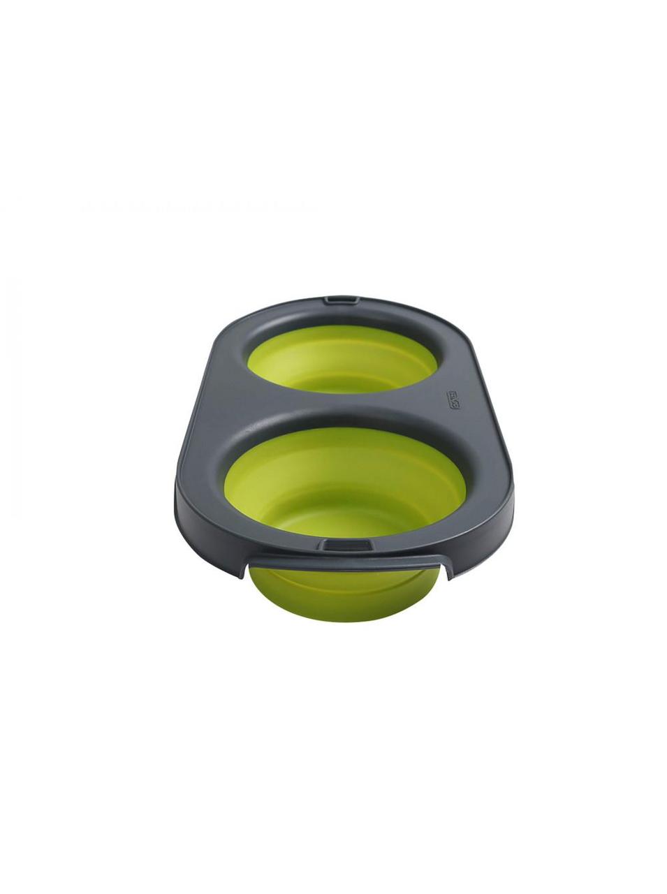 Миска подвійна для тварин Dexas Collapsible Pet Feeder складна 600 мл салатовий (dx30658)