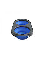 Миска подвійна для тварин Dexas Collapsible Pet Feeder складна 600 мл синій (dx30656)